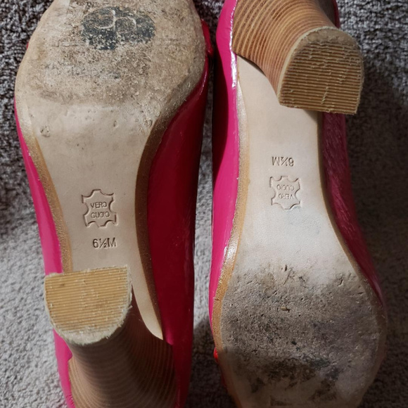 Jessica Bennett 6.5 patent pink with red trim - Picture 5 of 5